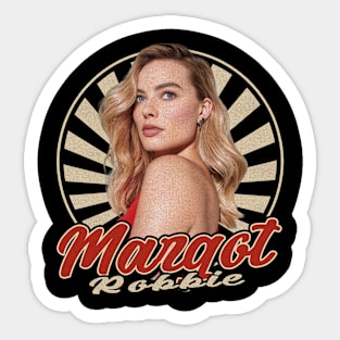 Vintage Circle Margot Robbie Sticker